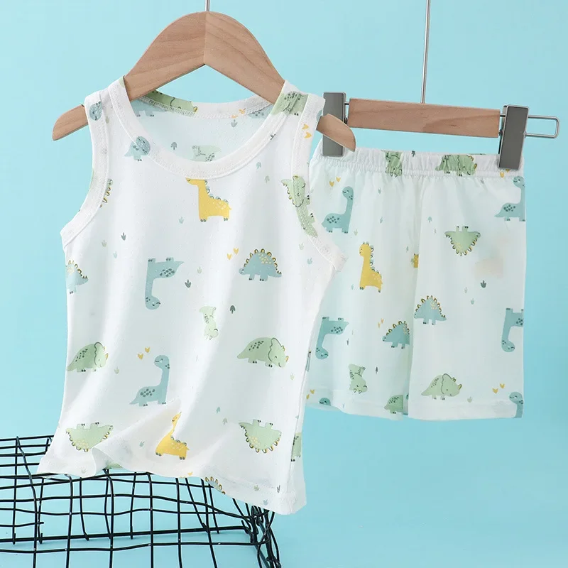 Baby Nursery Ideas Boy - Kids Bamboo Cotton Vest Suit Summer