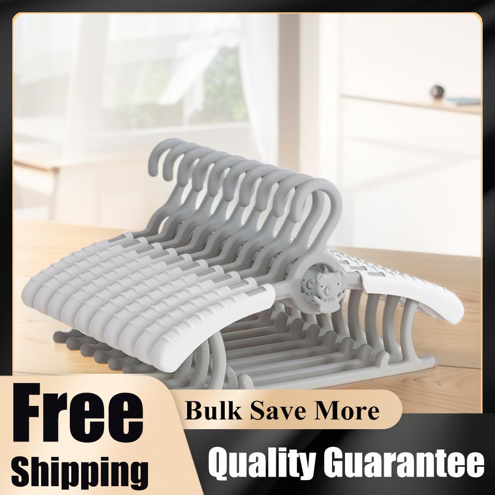 Baby Nursery Hangers - 10Pcs Extendable Infant Pants Hanger Baby