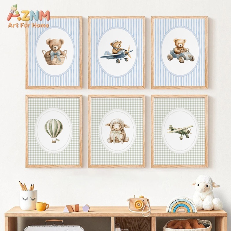 Watercolor Teddy Bear Nursery  - Baby Nursery Set Furniture recension och pris