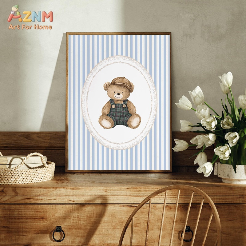 Watercolor Teddy Bear Nursery  - Baby Nursery Set Furniture recension och pris