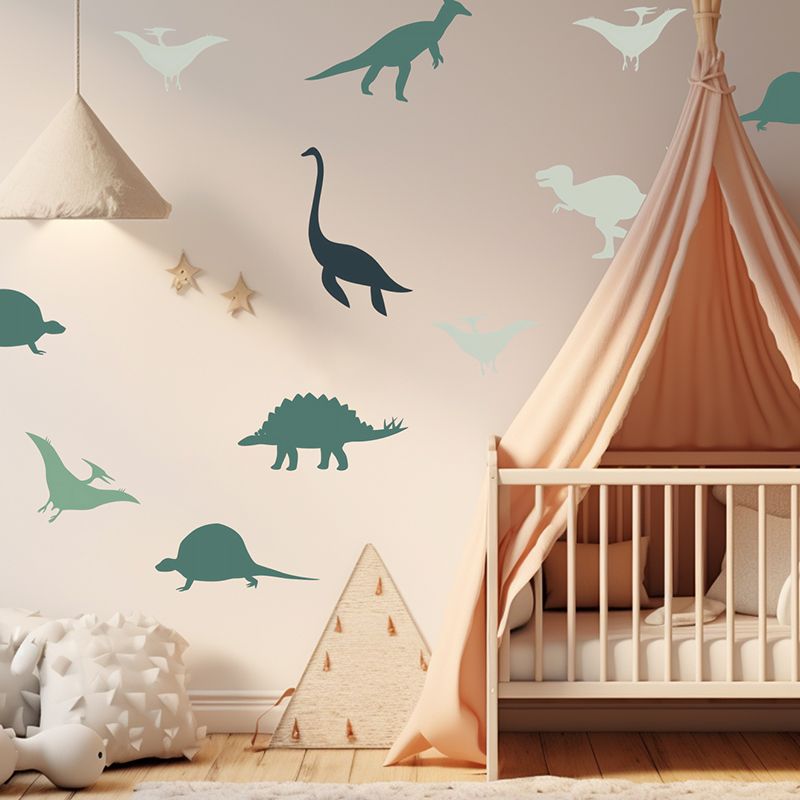 Boho Cartoon Animals Dinosaurs - Baby Nursery Set Furniture recension och pris