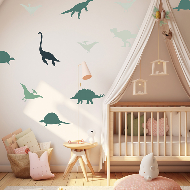 Boho Cartoon Animals Dinosaurs - Baby Nursery Set Furniture recension och pris