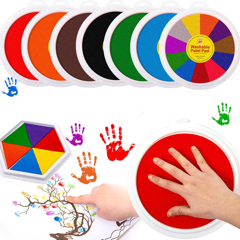 5 Large Round Craft Ink Pads N - Footprint Ink Kit recension och pris