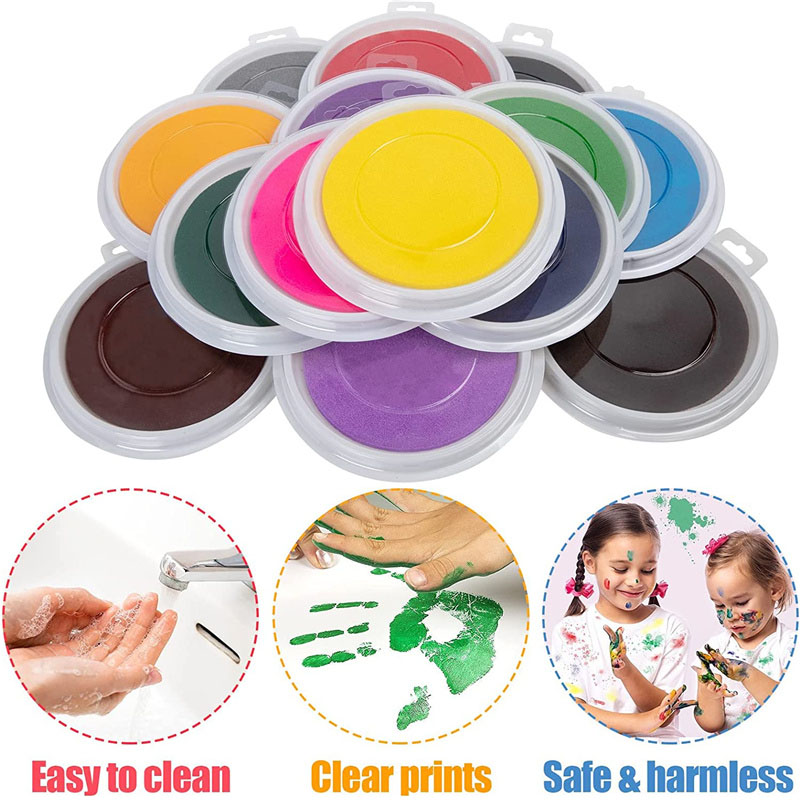 5 Large Round Craft Ink Pads N - Footprint Ink Kit recension och pris