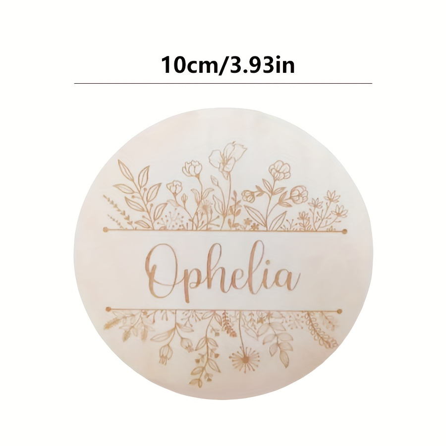 Personalized Floral Engraved N - Baby Nursery Name Sign recension och pris