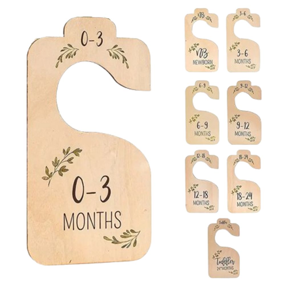 7/8Pcs Wood Baby Closet Divide - Baby Nursery Hangers recension och pris