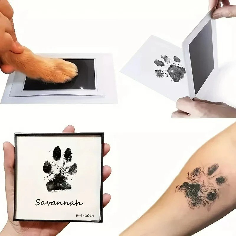 1/2 Set Pet Handprint Footprin - Footprint Ink Kit recension och pris