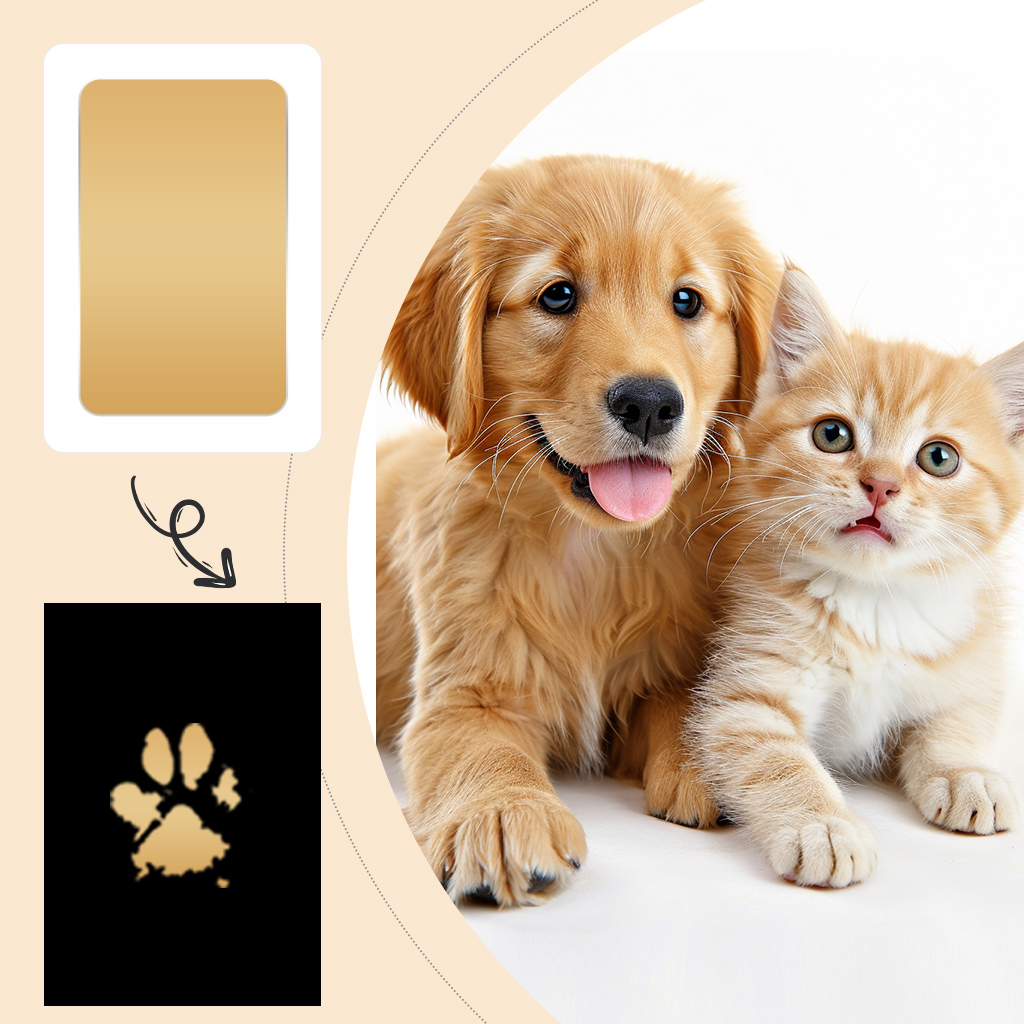1/2 Set Pet Handprint Footprin - Footprint Ink Kit recension och pris