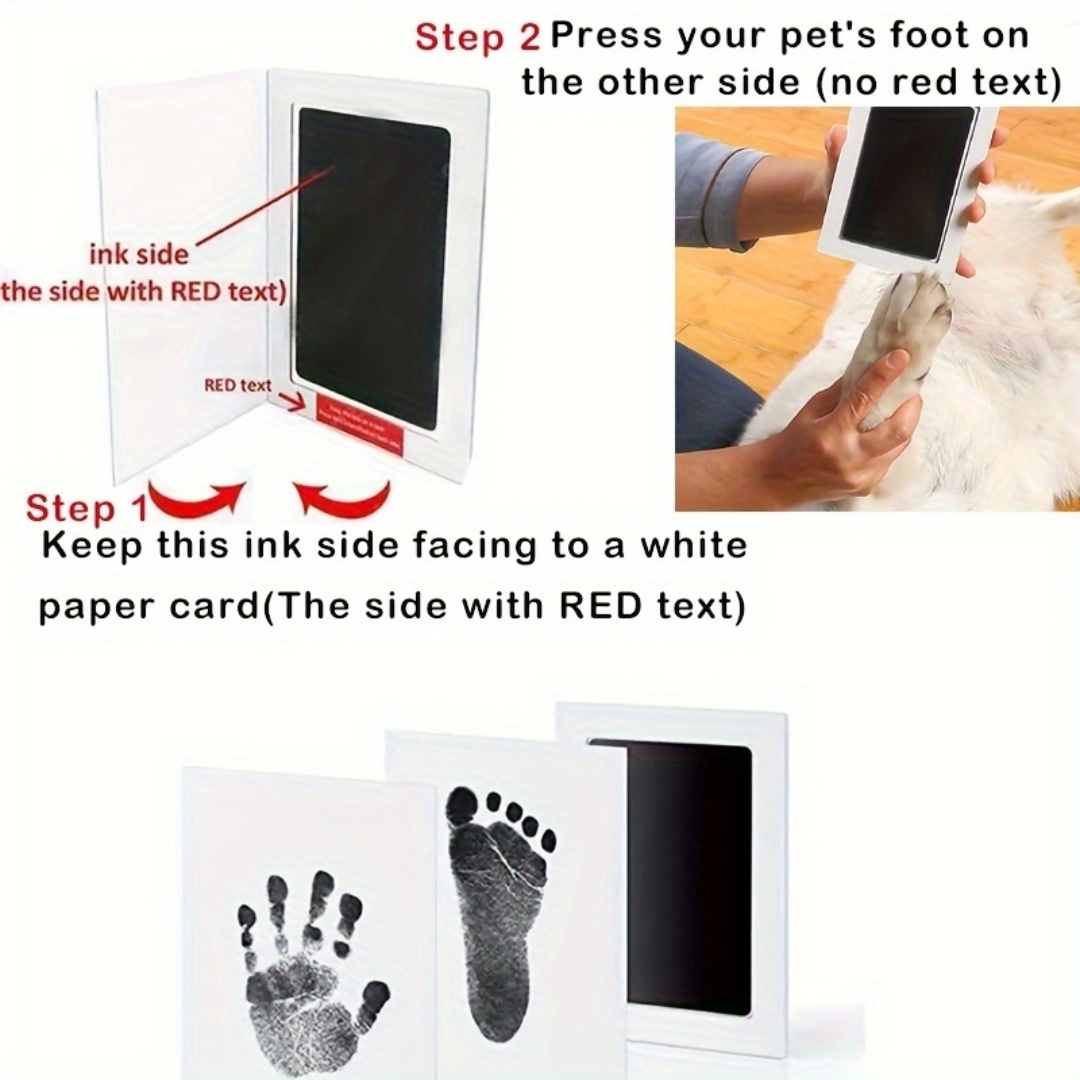 1/2 Set Pet Handprint Footprin - Footprint Ink Kit recension och pris
