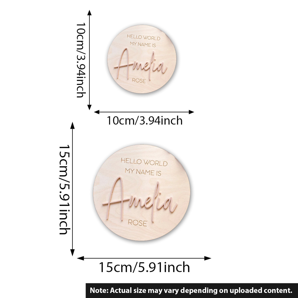 Personalised Wooden Hello Worl - Baby Nursery Name Sign recension och pris