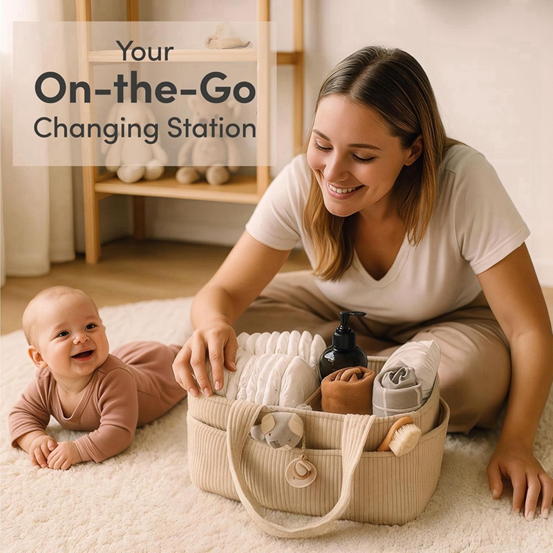 Baby Diaper Organizer for Chan - Baby Nursery Table recension och pris