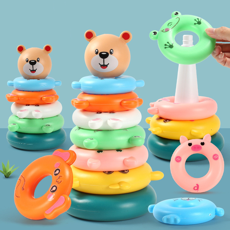 Rainbow Stacking Ring Tower Mo - Baby Nursery Table recension och pris