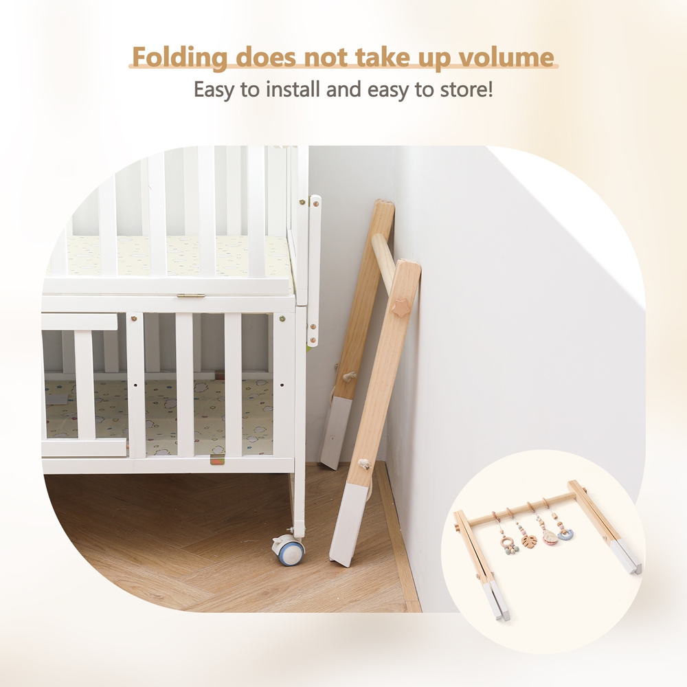 Wooden Workout Rack Toys Play  - Baby Nursery Shelf recension och pris