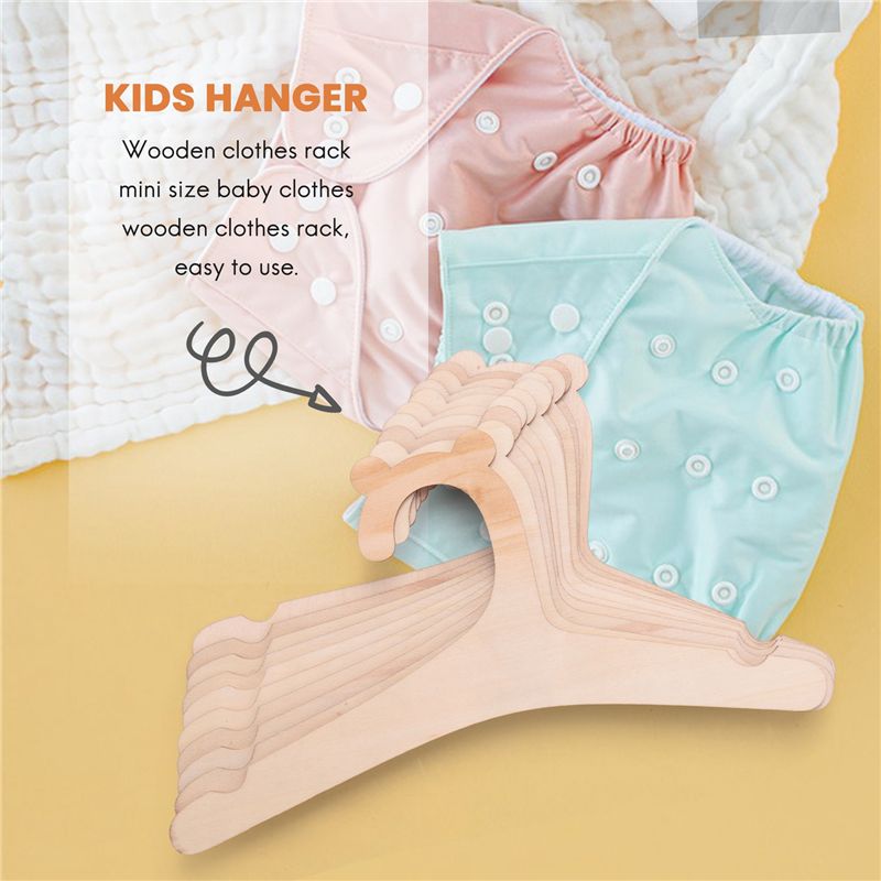 A04G-10 Pcs Wooden Hanger For  - Baby Nursery Hangers recension och pris