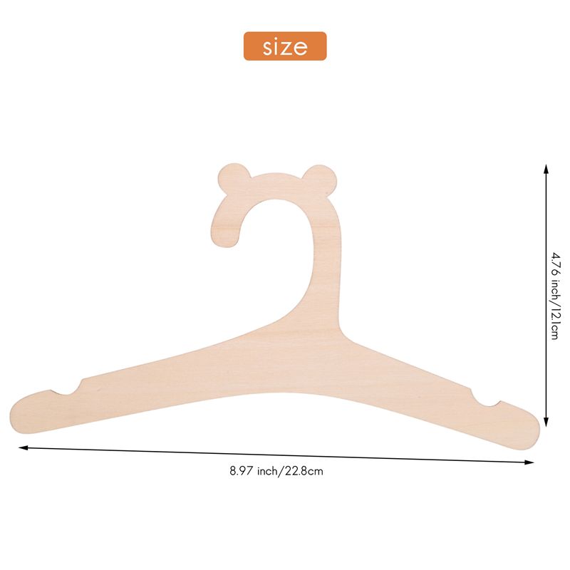 A04G-10 Pcs Wooden Hanger For  - Baby Nursery Hangers recension och pris