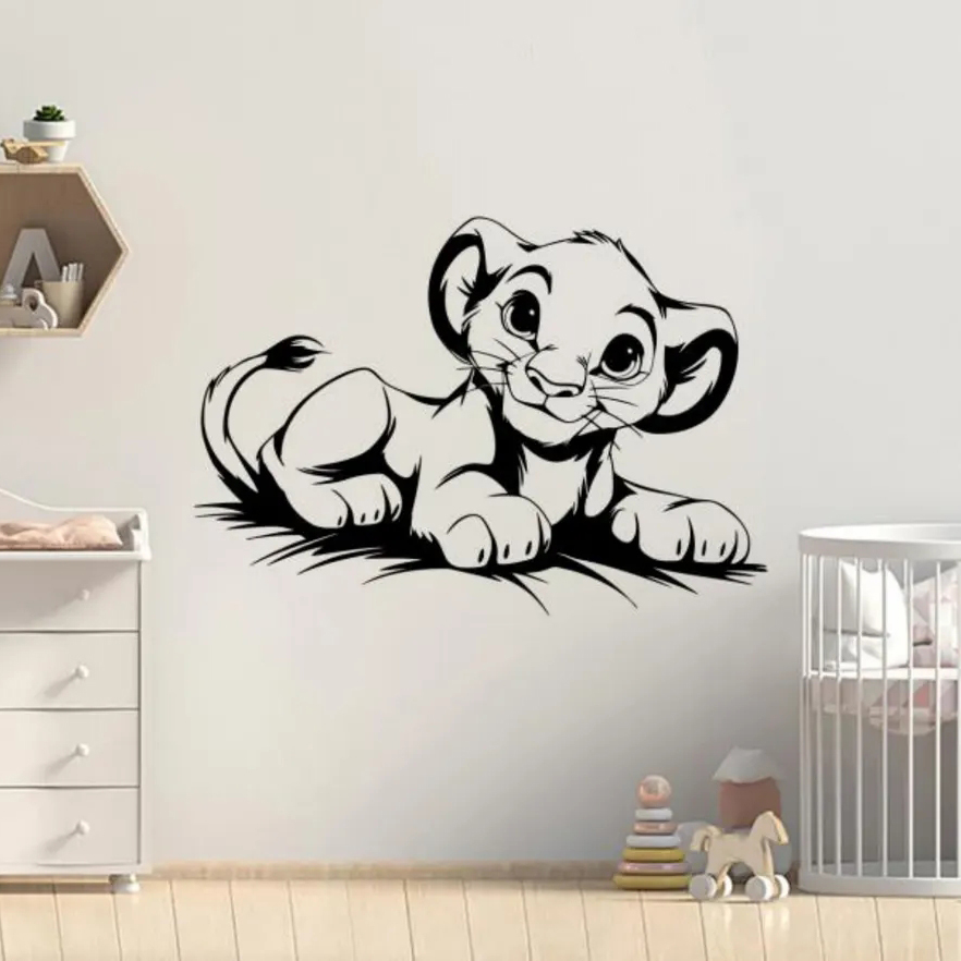 Cartoon Lion Wall Sticker Viny - Baby Nursery Set Furniture recension och pris