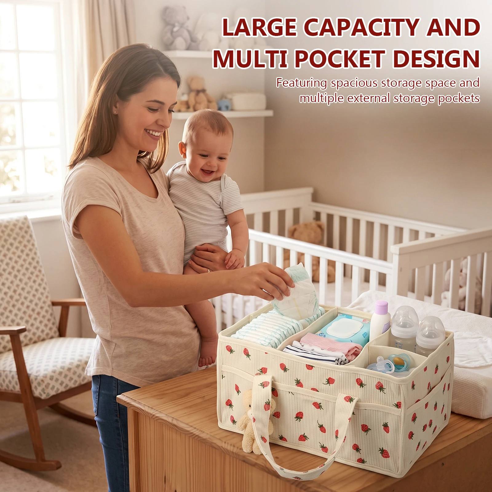 Baby Nappy Wipe Basket Organiz - Baby Nursery Organiser recension och pris