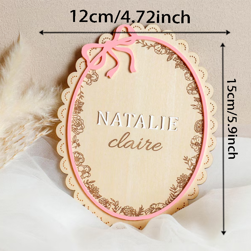 1pc Wooden Newborn Name Sign,  - Baby Nursery Name Sign recension och pris