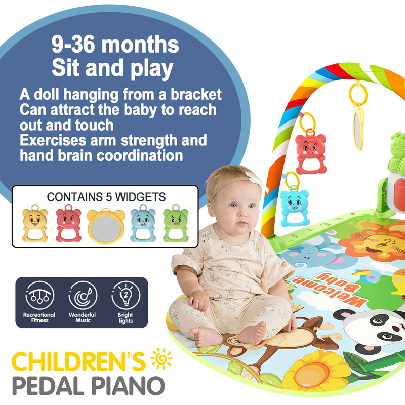 Baby Music Activity Gym Rug Pl - Baby Nursery Shelf recension och pris