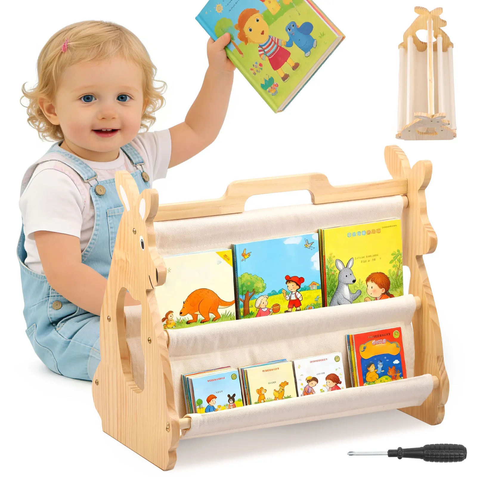 Kids Bookshelf Toddler Book Sh - Baby Nursery Shelf recension och pris