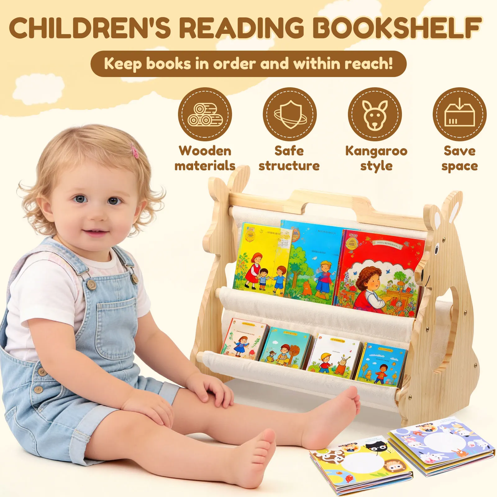Kids Bookshelf Toddler Book Sh - Baby Nursery Shelf recension och pris