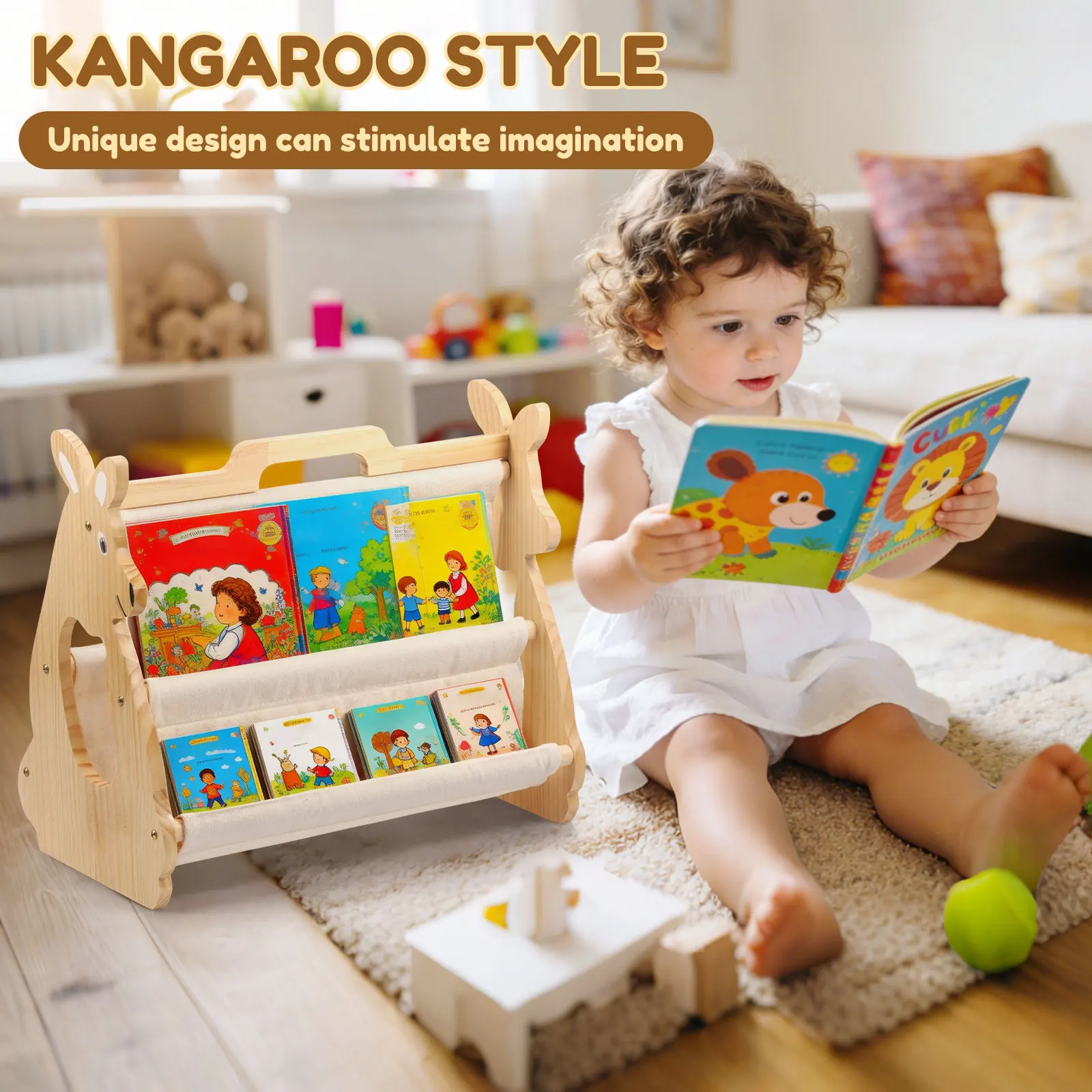 Kids Bookshelf Toddler Book Sh - Baby Nursery Shelf recension och pris