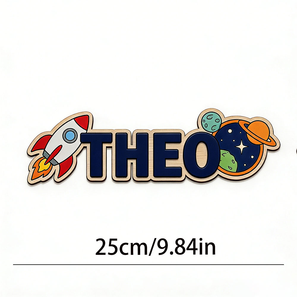Personalized Space Rocket Name - Baby Nursery Name Sign recension och pris