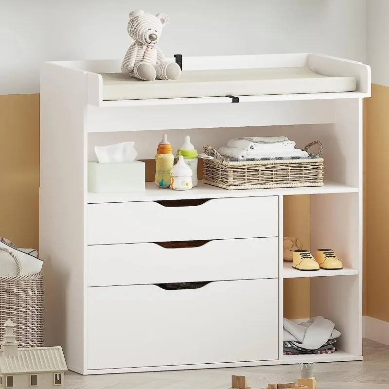 Contemporary minimalist MDF wh - Baby Nursery Table recension och pris