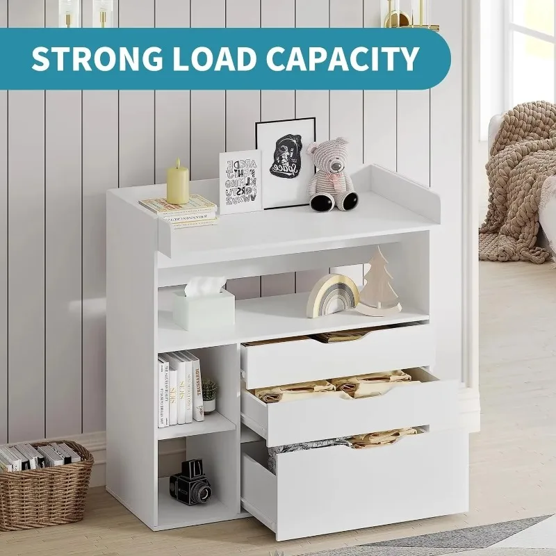 Contemporary minimalist MDF wh - Baby Nursery Table recension och pris