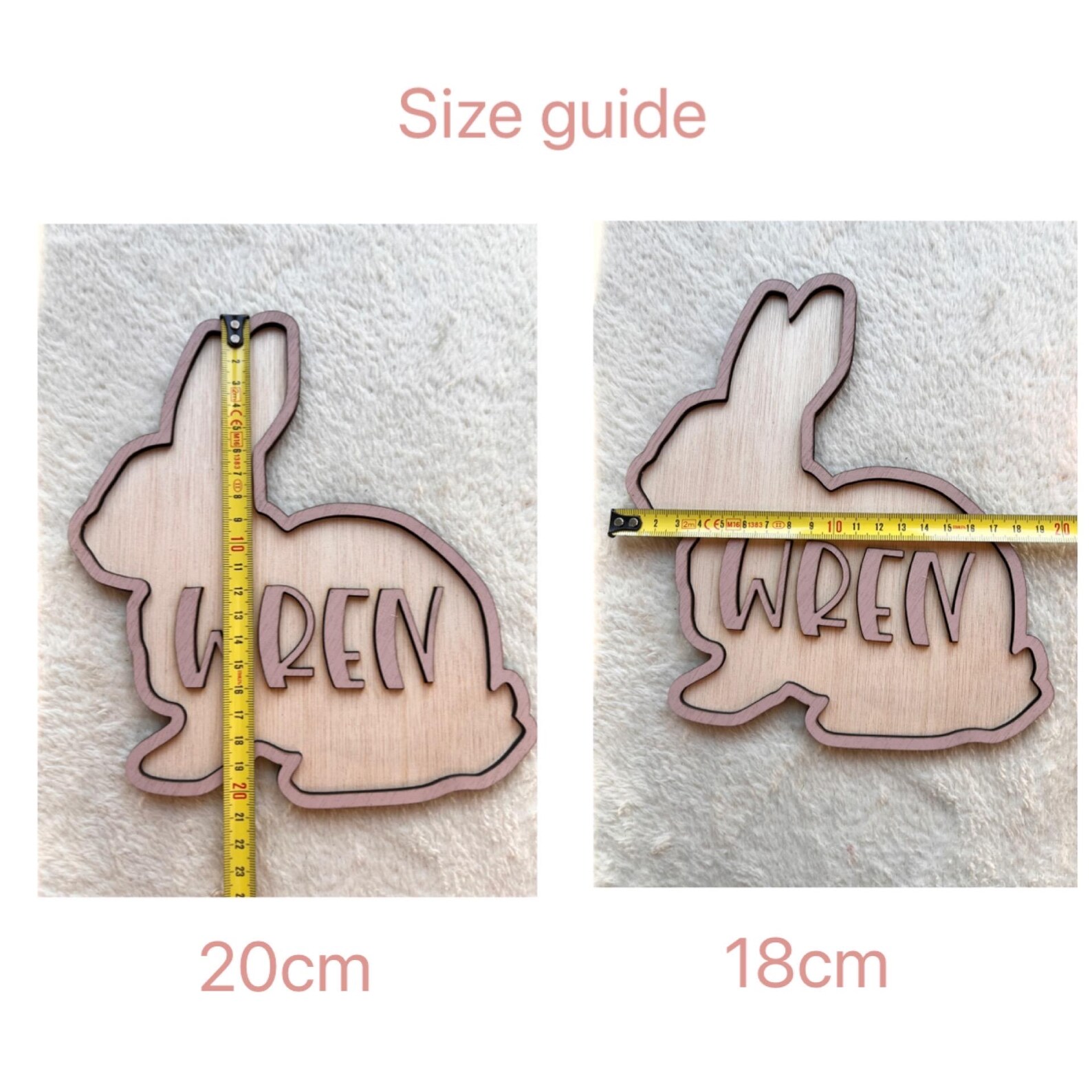 Personalized Bunny Name Wooden - Baby Nursery Name Sign recension och pris