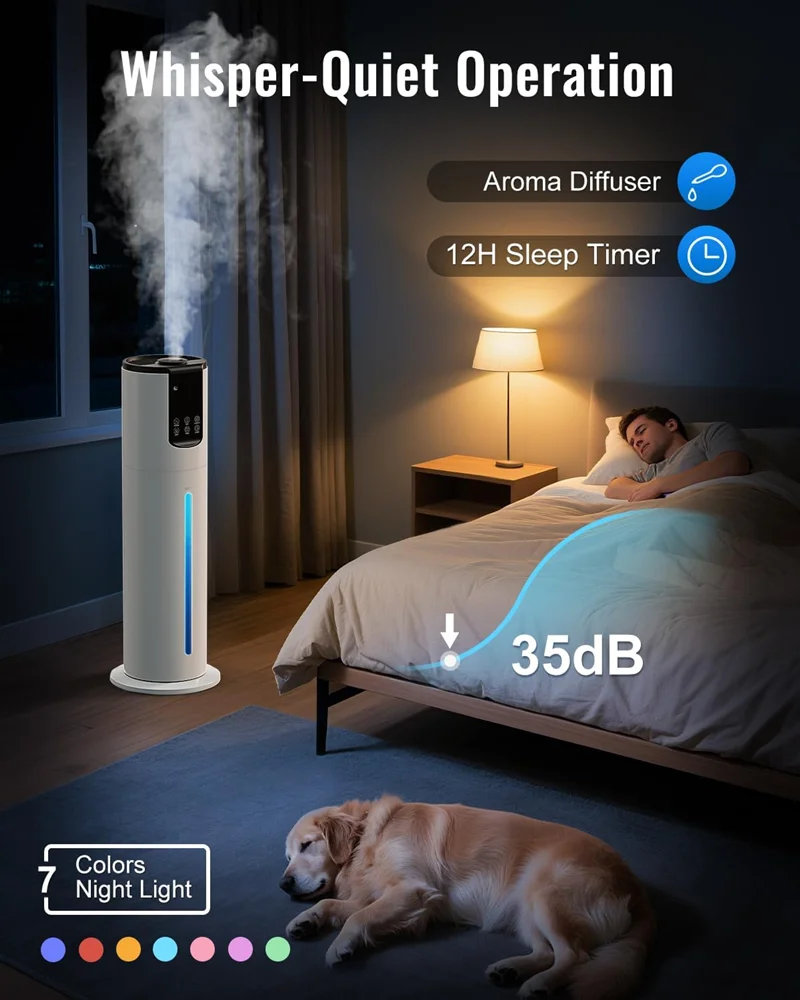 Ultra-Quiet Floor Ultrasonic H - Humidifier Nursery Quiet recension och pris