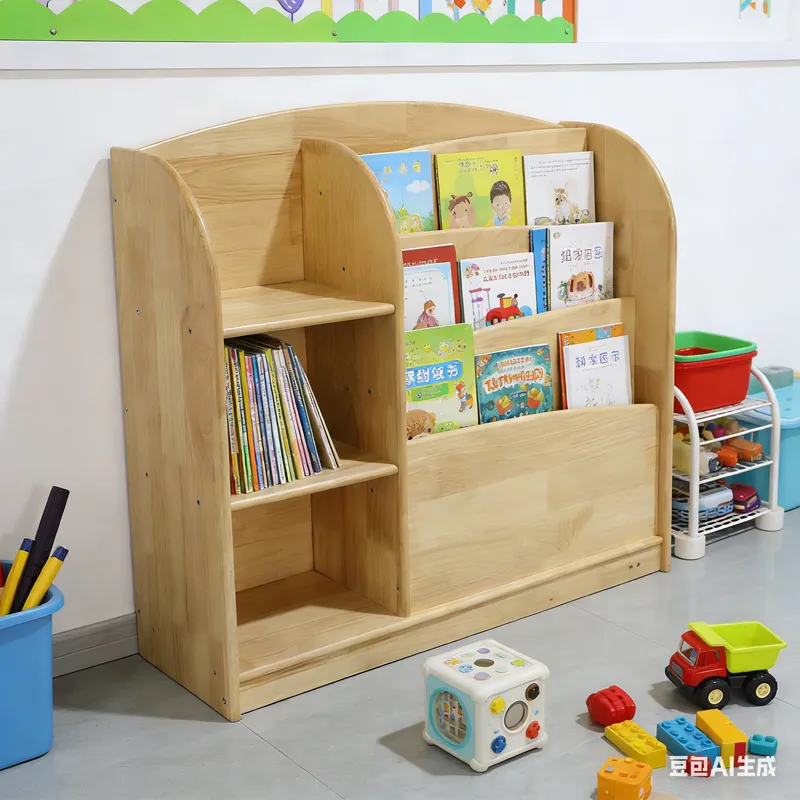 Solid Wood Kids Storage Cabine - Baby Nursery Shelf recension och pris