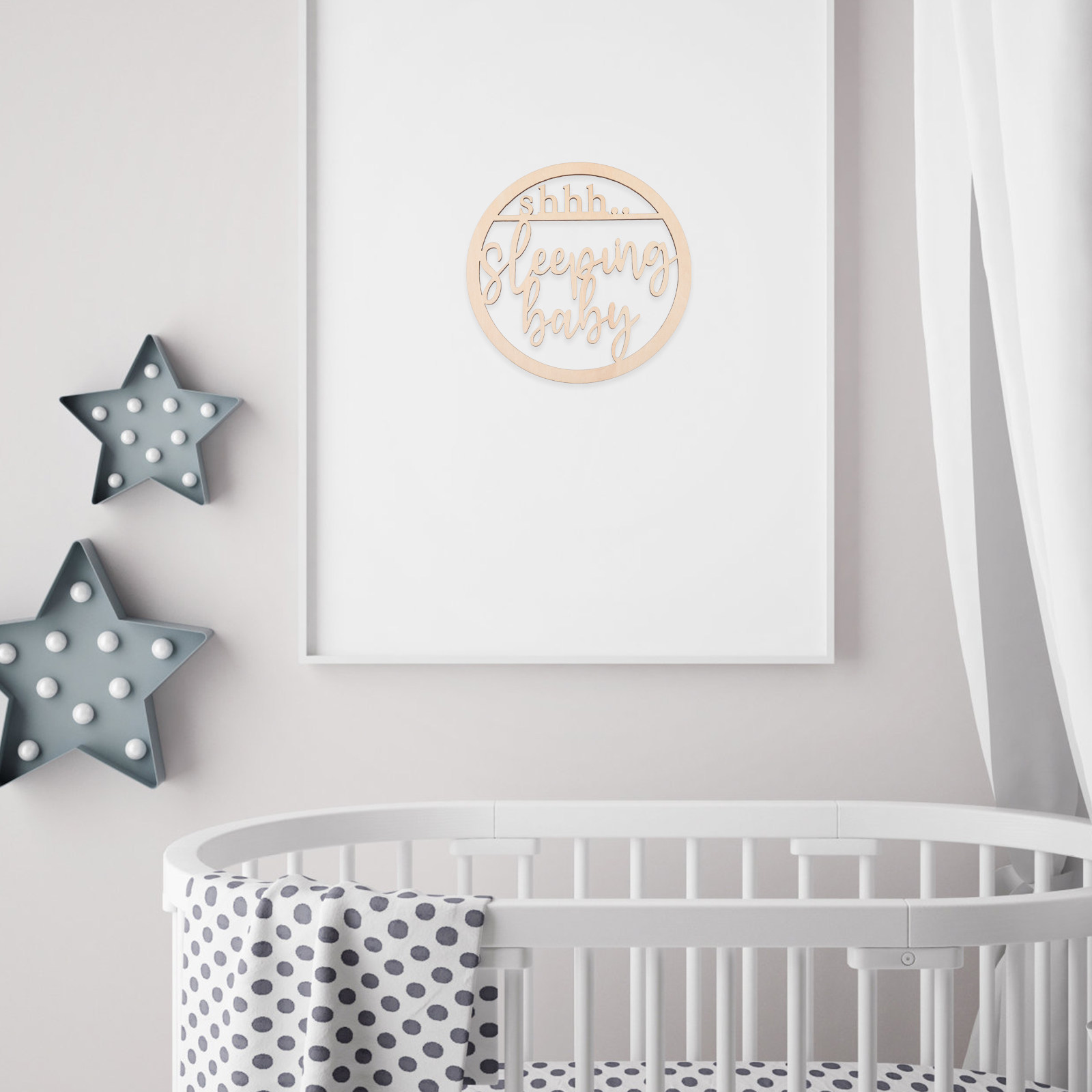 Hollow Wooden Baby Sleeping Si - Baby Nursery Hangers recension och pris