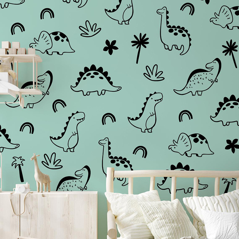 Geometric Dinosaur Tree Rainbo - Baby Nursery Set Furniture recension och pris