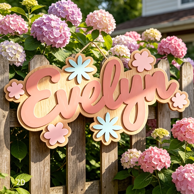 Personalized Floral Themed Nam - Baby Nursery Name Sign recension och pris