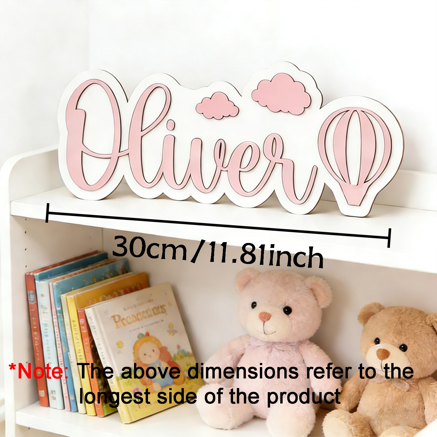 Personalized Hot Air Balloon & - Baby Nursery Name Sign recension och pris