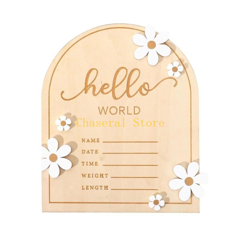 E7CE Hello Wooden Baby Name Si - Baby Nursery Name Sign recension och pris