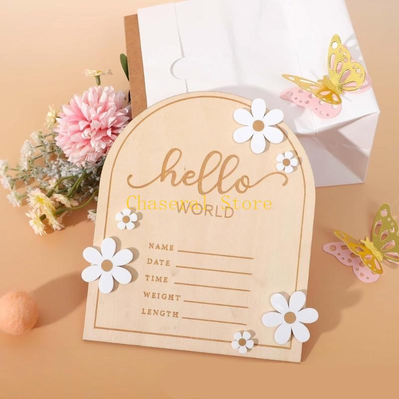 E7CE Hello Wooden Baby Name Si - Baby Nursery Name Sign recension och pris